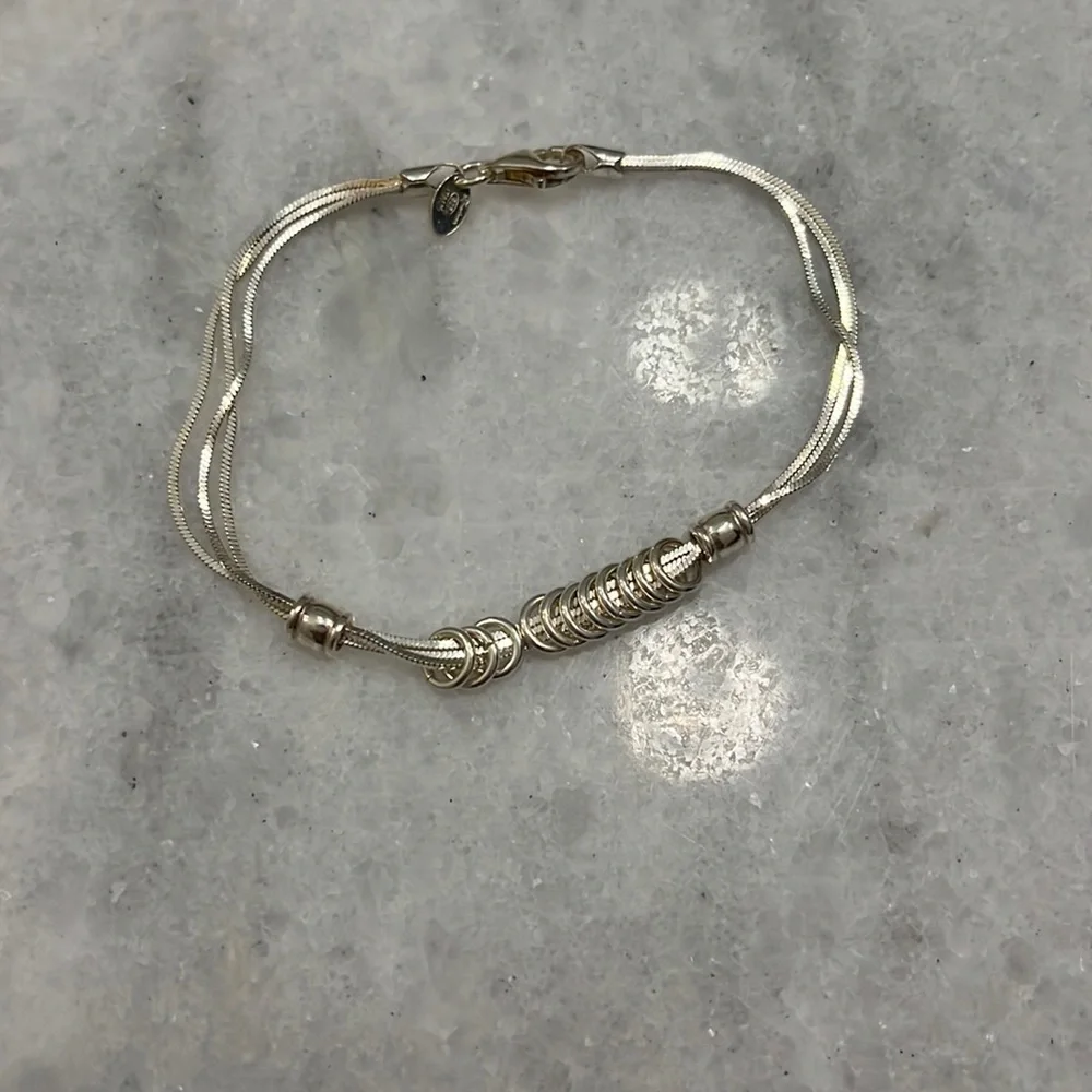 925 Silver bracelet stamped made in Italy - Picture 1 of 2